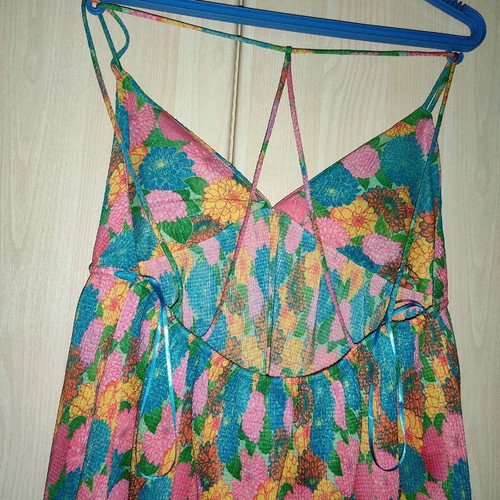 Floral blouse used, size L, with matching pants set