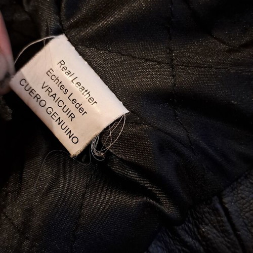 Women's leather biker jacket size S like new, black