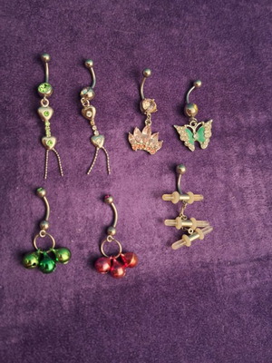 Navel Earrings set of 7 new