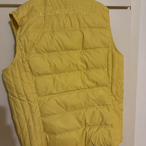 Napapijri Geographic yellow sleeveless puffer vest, M