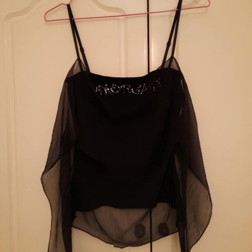 Morgan blouse with transparency, like new, size S, black