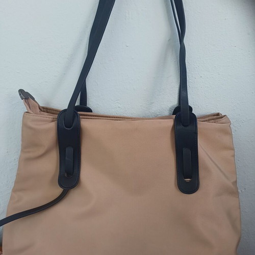 Shoulder bag like new, black and beige