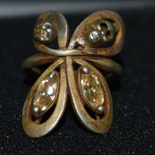 Rare silver ring 925 used, 1900-1950