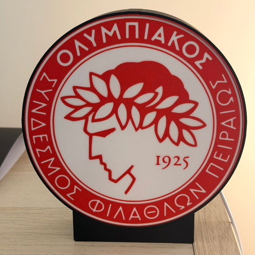 3D Printed Stand Olympiakos Logo 18x17cm