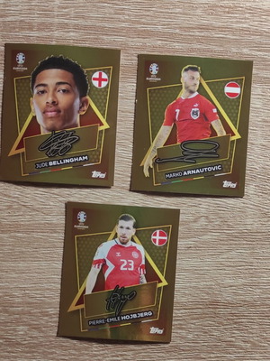 Uefa Euro Topps 2024 Gold stickers like new, set of 3