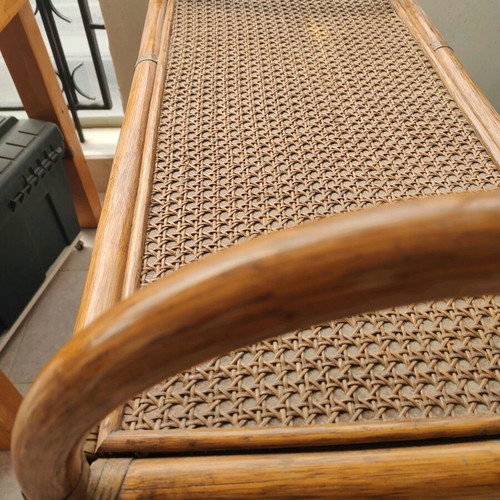 Bamboo bar cart like new