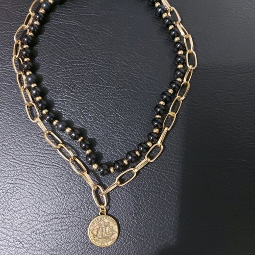 Necklaces new gold color, set of 2 pieces