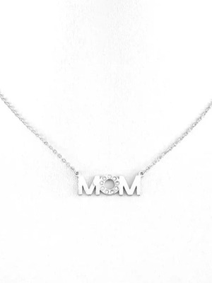 Mom Necklace silver stainless steel new