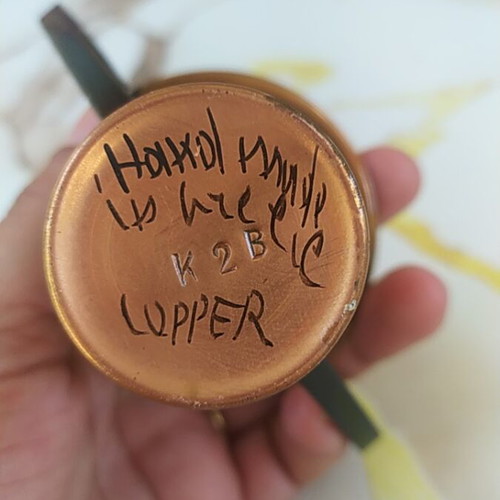 Handmade copper decorative vessel