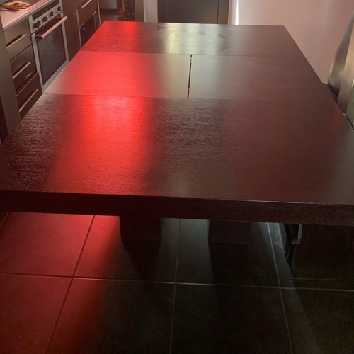 Oak dining table used with extension mechanism 120x120 to 173x120