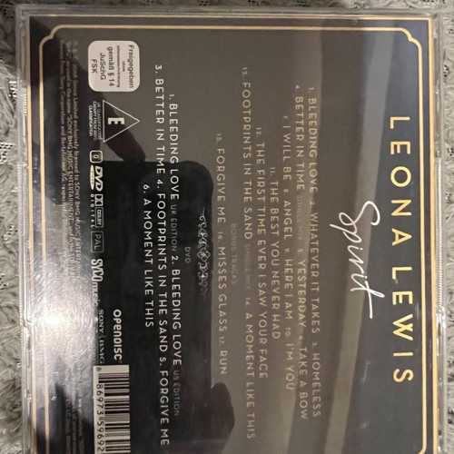 Leona Lewis Spirit Platinum Edition CD DVD used, very good condition