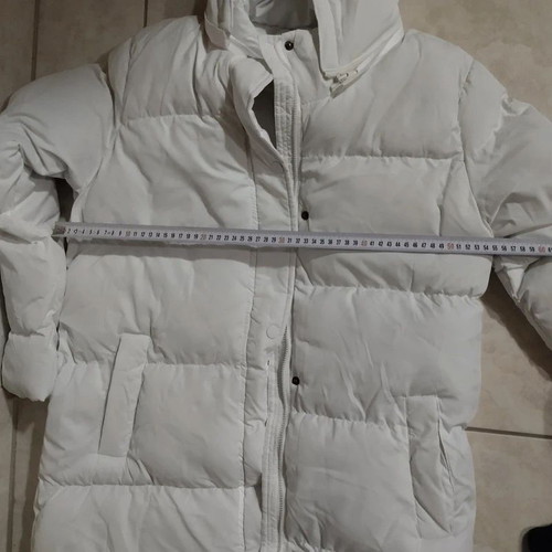 Splendid long white puffer coat elegant, new, size M