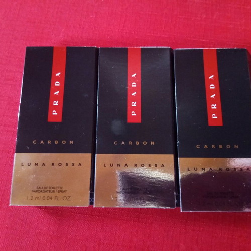 Prada Carbon Luna Rossa EDT 3 authentic tester samples new