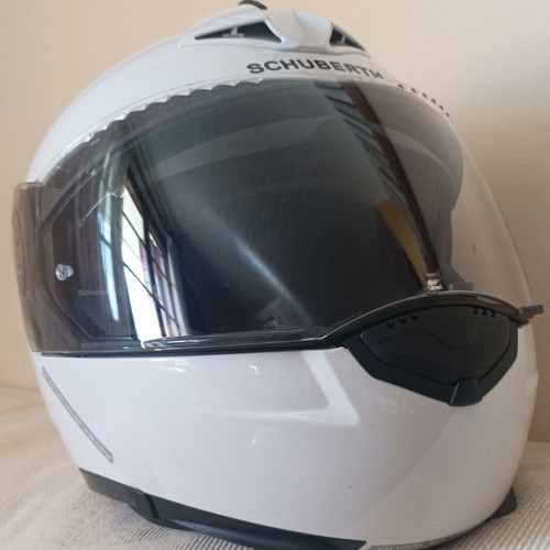 Schuberth C3 Pro Flip-Up Helmet used, size Small, white