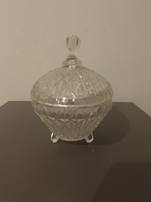 Crystal fondue pot used