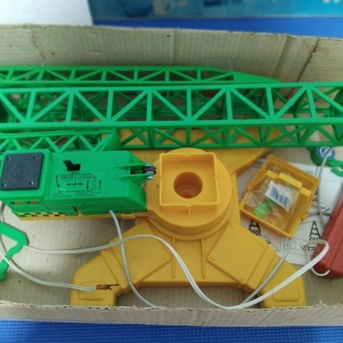 Lyra Hercules Tower Crane vintage toy used, Greek made 70s-80s
