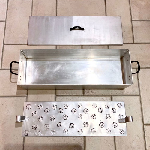 Aluminum Fish Roasting Pan used 60cm 15L with Rack and Lid vintage