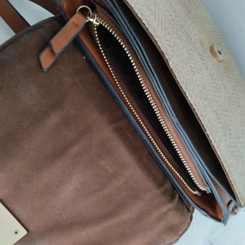 Small fur shoulder bag branded used