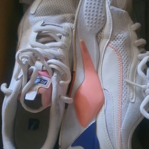 Puma RS-X Soft дамски chunky маратонки като нови, бели с розови детайли