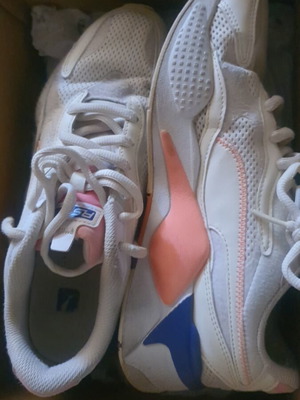 Puma RS-X Soft women's chunky sneakers like new, white with pink details