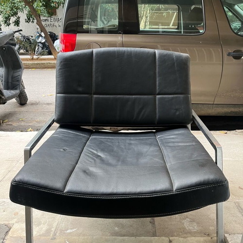 Large chair used, made of leatherette