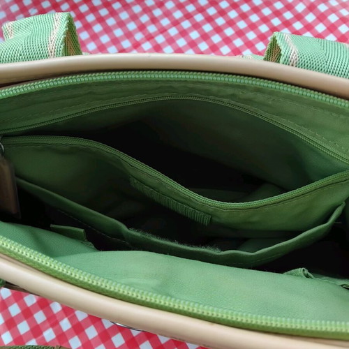 Esprit handbag like new, mint color, satin fabric