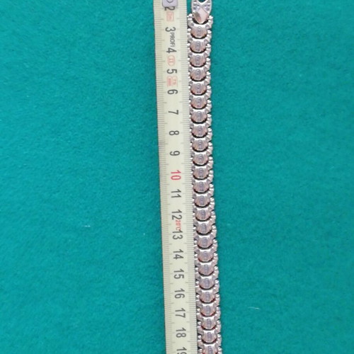 Gold-plated stainless steel bracelet with small zircons new