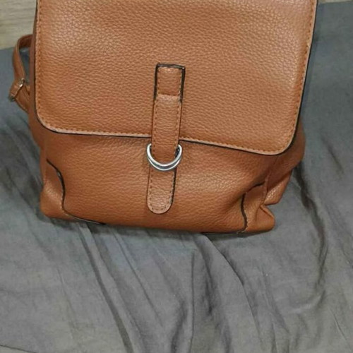 Women's backpack bag, brown