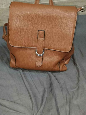 Women's backpack bag, brown