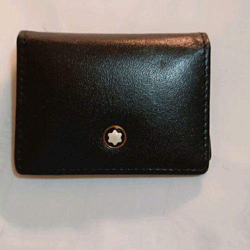 Mont Blanc card holder new, black leather