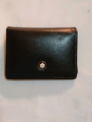 Mont Blanc card holder new, black leather