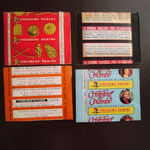 Panini sticker packs used, rare from 60s, 70s, 80s decades