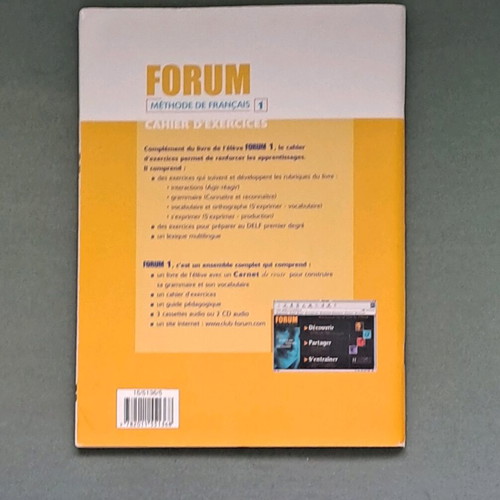Forum Methode De Francais 1 student's book and workbook like new, French