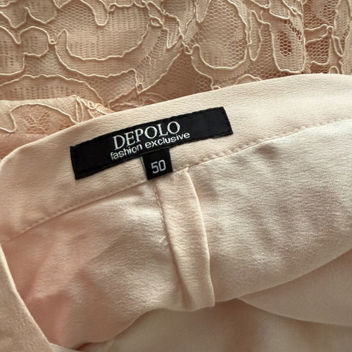 Depolo lace skirt with lining, size XL, pink
