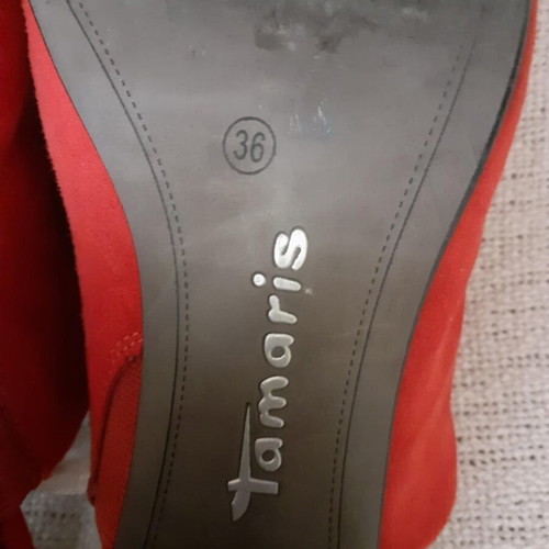 Tamaris sandals like new, red multicolor, size 36