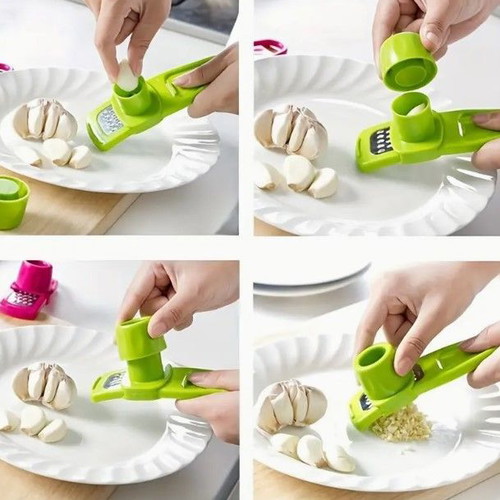 Garlic press new, manual plastic for vegetables and ginger