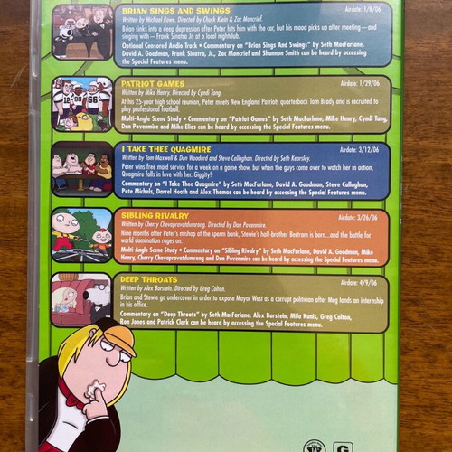 Family Guy DVD Volume Four like new, Region 1, no Greek subtitles
