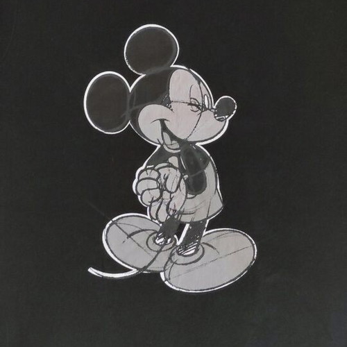 Mickey Mouse women's T-shirt used, size S, black and white