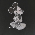 Mickey Mouse women's T-shirt used, size S, black and white