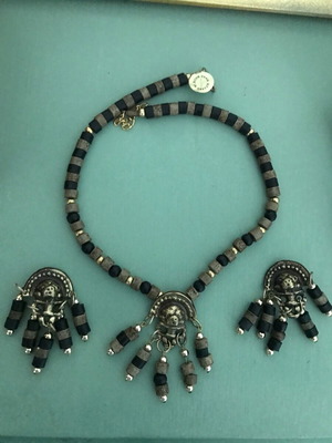 Κολιέ και σκουλαρίκια Ethnic χειροποίητα αντίγραφα κοσμημάτων των Μάγιας καινούργια