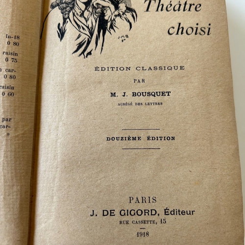 Moliere Theatre Choisi 12th edition used, 516 pages