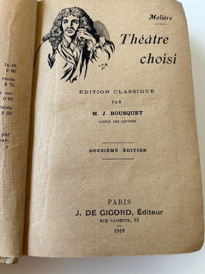 Moliere Theatre Choisi 12η έκδοση μεταχειρισμένο, 516 σελίδες