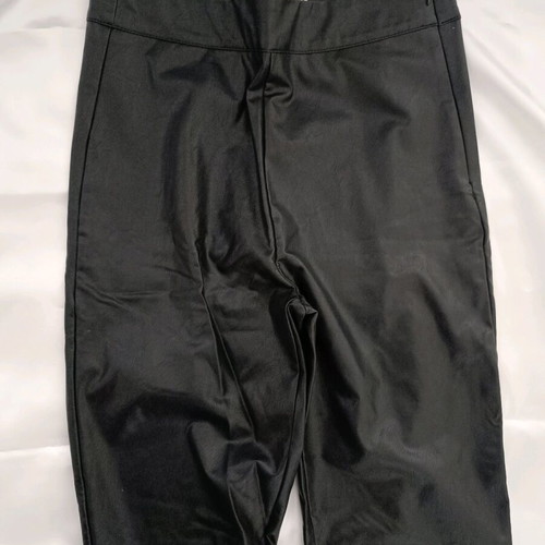 Stradivarius women's black leather-look pants M like new with minimal wear