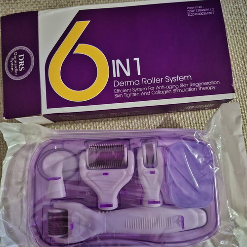 DRS 6 in 1 Derma Roller System microneedling set, new sealed