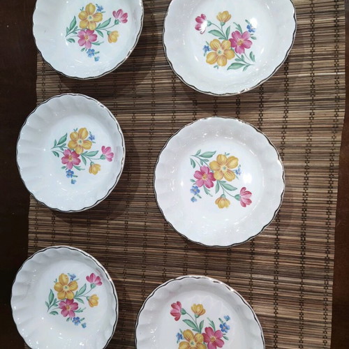 W.S. George Bolero 1940 plates like new, set of 6 porcelain