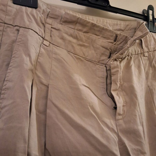 Zara fabric pants used, beige, high-waisted, size M