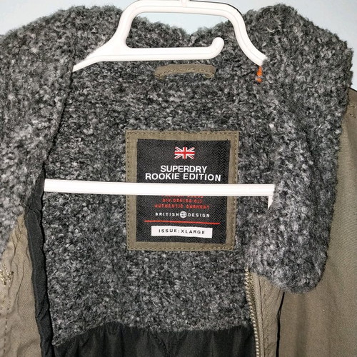 Superdry Rookie Winter Aviation Bomber Jacket XL new, khaki