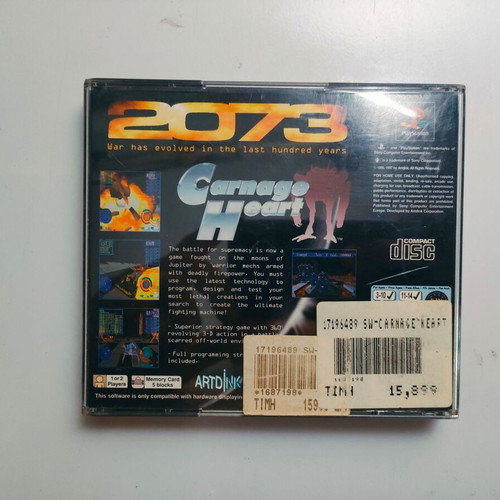 Carnage Heart PS1 game used, fully functional