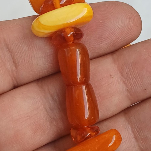 Baltic amber necklace 53 cm, 65 grams