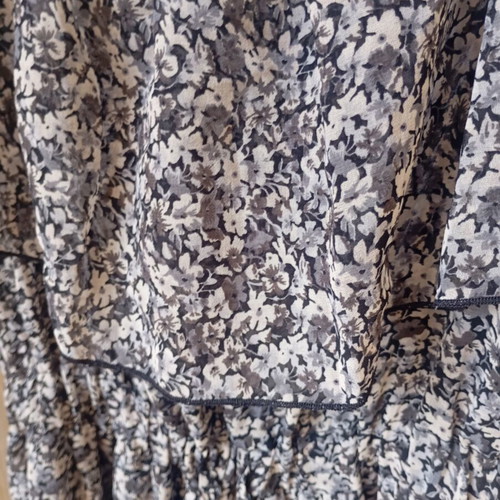 Floral maxi dress gray Oysho like new, size S